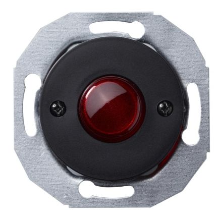 ELSO WDE011248 Push button illuminated with central plate black Renova