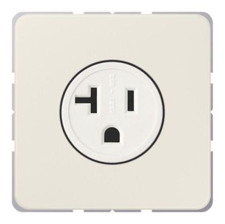 Jung CD521-20 socket, US standard NEMA, 20 A 125 V ~, screw terminals, without claws, thermoplastic, CD series, white