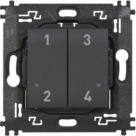 Bticino L4575CW wireless 4-ffLivingLight anthr scene button