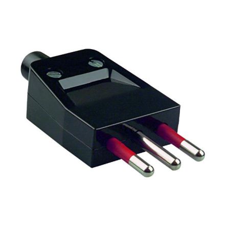 Bachmann 910.174 assembly plug ital. 10A/250V, black