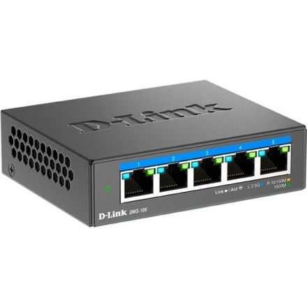 D-Link DMS-105/E 5-Port Multi-Gigabit Unmanaged Switch, 5 Multi-Gigabit Unmanaged Switch