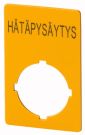Eaton M22-XZK1-SF99 sign, EMERGENCY STOP, H x W = 50 x 33 mm, yellow, HÄTAPYSÄYTYS , 121371