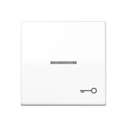 Jung ABAS591KO5TWW rocker switch with light guide, symbol door, Duroplast antibacterial, AS series, alpine white