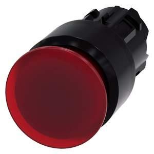 Siemens 3SU1001-1AA20-0AA0 mushroom pushbutton illuminated 22mm round red 30mm