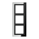 Jung GCRD2983 frame 3-way, vertical and horizontal mounting, chrome-plated metal, LS-DESIGN, glossy chrome