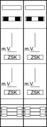 ABN 4Z 3Pkt. 12x40A 5pol WxH:500x1350mm meter panel (Z29140L)