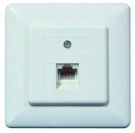 PROTEC.class 05300554 Multimedia accessory PUAE 2xRJ45 8/8 (4) pure white connection box UP terminating resistor.