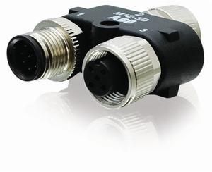 ABB Stotz-Kontakt M12-3A, Y-connector with M12 connections for series connection of accident protection, 2TLA020055R0000