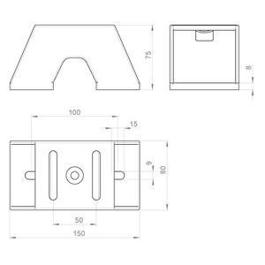 Unex 66155 Insulating grey RAL7035 150 U23X Longitudinal beam