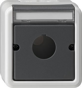 Gira 027230 cover+support ring devices with 22.5 mm WG surface-mounted gray