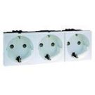 Hochköpper 00414911 D 6213.02 EMS SI 3-way pure white socket SCHUKO