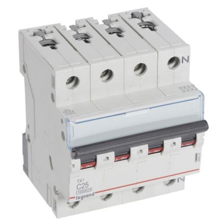 Legrand 404241 Circuit breaker TX3 C25A 3P+N 10KA 4M