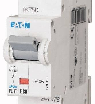 Eaton PLHT-B80 circuit breaker, 80A, 1p, B-Char , 247978