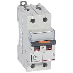Legrand 409716 Circuit breaker DX3 B16A 2P 25KA 2M