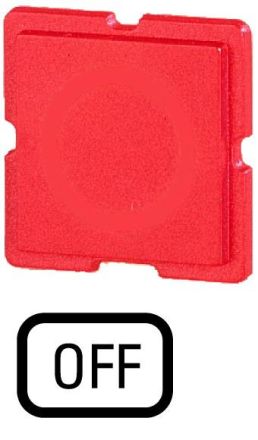 Eaton 217TQ25 button plate, red, OFF , 090911