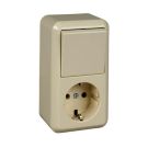 ELSO 388600 10/16A CONTURA pearl white surface-mounted combination