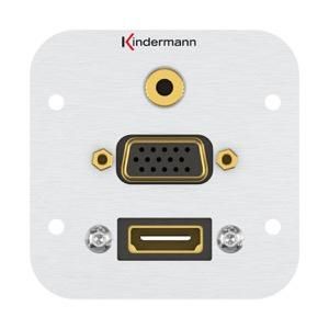 Kindermann 7441000586 HDMI VGA audio connection panel