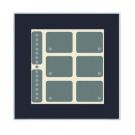 Issendorff 30286 8 keys 6 LEDS bar gr. integr. TS black glass keypad