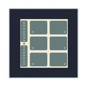 Issendorff 30286 8 keys 6 LEDS bar gr. integr. TS black glass keypad